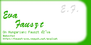 eva fauszt business card